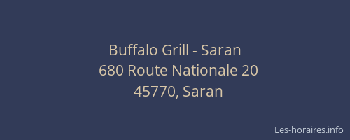 Buffalo Grill - Saran