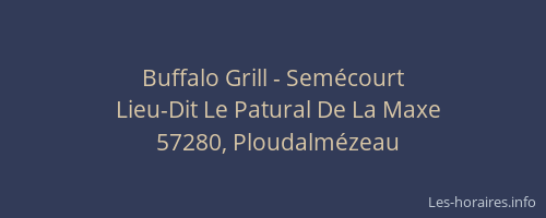 Buffalo Grill - Sem&eacute;court