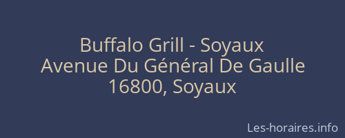 Buffalo Grill - Soyaux
