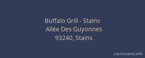 Buffalo Grill - Stains
