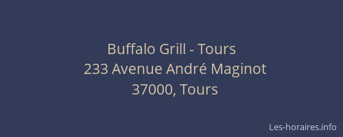 Buffalo Grill - Tours