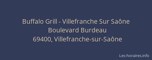 Buffalo Grill - Villefranche Sur Saône