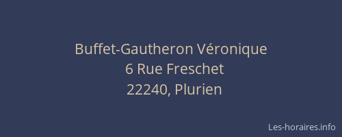 Buffet-Gautheron V&eacute;ronique