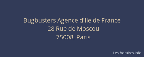Bugbusters Agence d'Ile de France
