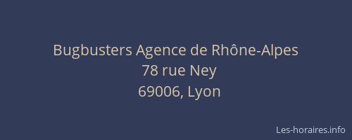 Bugbusters Agence de Rhône-Alpes