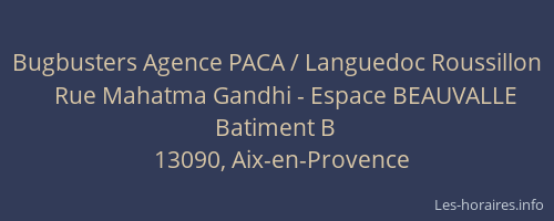 Bugbusters Agence PACA / Languedoc Roussillon