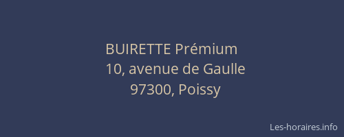 BUIRETTE Pr&eacute;mium
