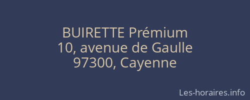 BUIRETTE Prémium