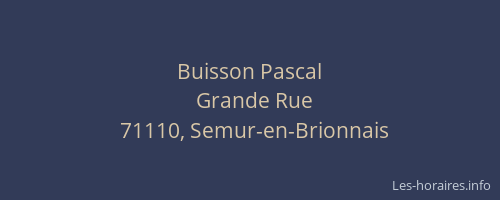 Buisson Pascal