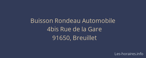 Buisson Rondeau Automobile