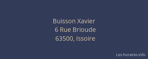 Buisson Xavier