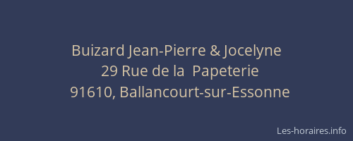 Buizard Jean-Pierre & Jocelyne