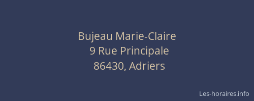 Bujeau Marie-Claire