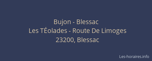 Bujon - Blessac