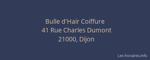 Bulle d'Hair Coiffure