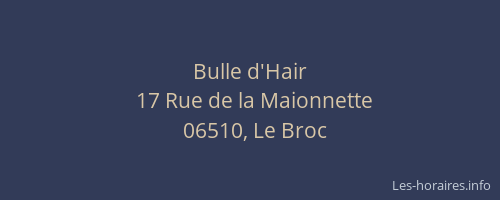 Bulle d'Hair