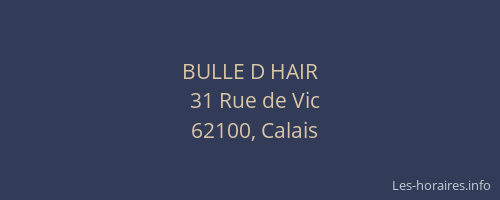 BULLE D HAIR