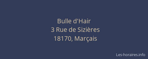 Bulle d'Hair