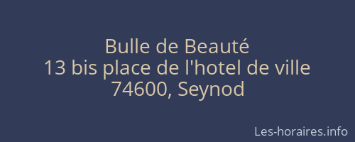 Bulle de Beauté