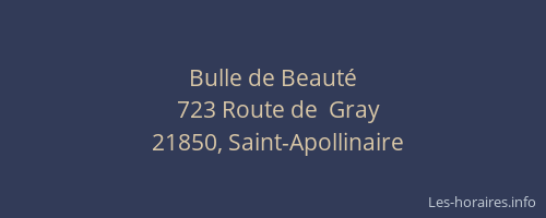 Bulle de Beaut&eacute;