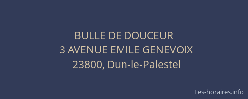 BULLE DE DOUCEUR
