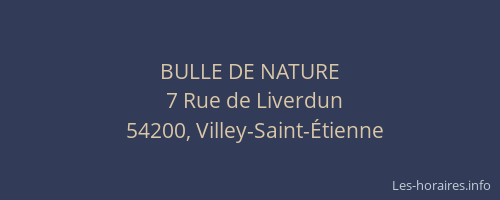 BULLE DE NATURE