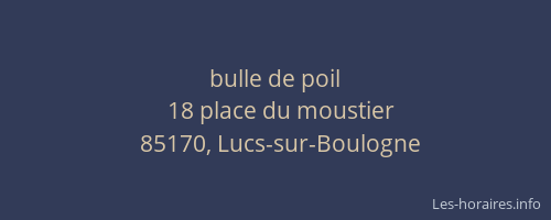 bulle de poil