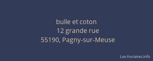 bulle et coton