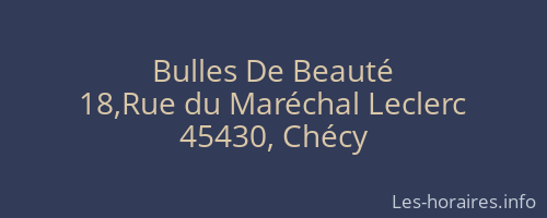Bulles De Beauté