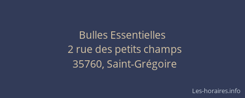 Bulles Essentielles