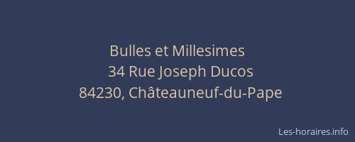 Bulles et Millesimes