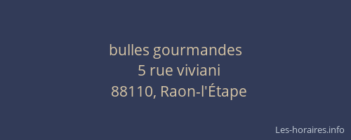 bulles gourmandes