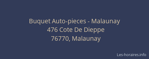 Buquet Auto-pieces - Malaunay