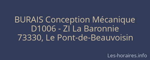 BURAIS Conception M&eacute;canique