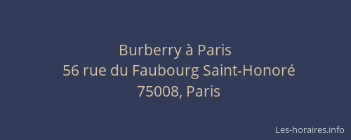 Burberry à Paris