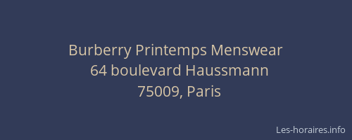 Burberry Printemps Menswear