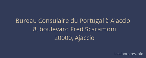 Bureau Consulaire du Portugal à Ajaccio