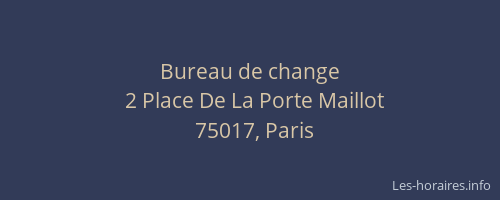 Bureau de change