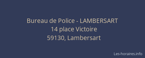 Bureau de Police - LAMBERSART