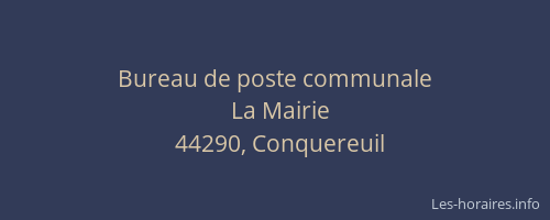 Bureau de poste communale