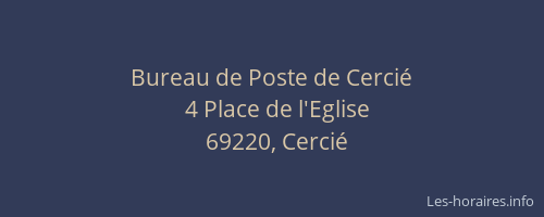 Bureau de Poste de Cercié