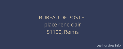 BUREAU DE POSTE