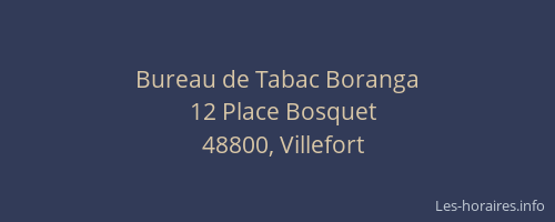Bureau de Tabac Boranga