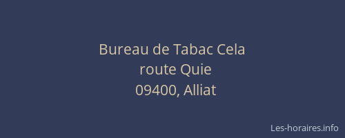 Bureau de Tabac Cela