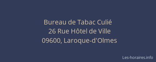 Bureau de Tabac Culié