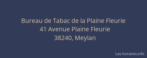 Bureau de Tabac de la Plaine Fleurie