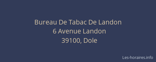 Bureau De Tabac De Landon