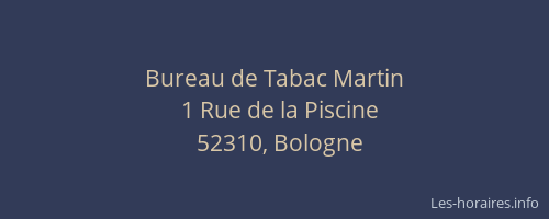 Bureau de Tabac Martin