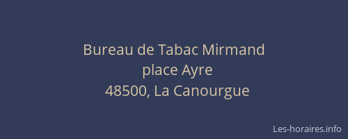 Bureau de Tabac Mirmand