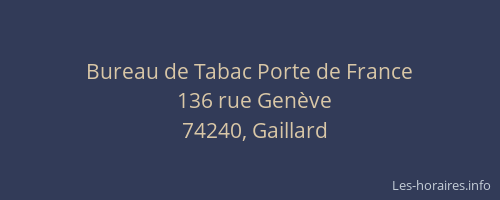 Bureau de Tabac Porte de France